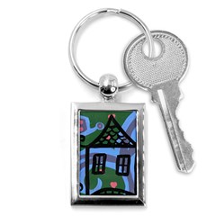 Smiling House Key Chains (rectangle)  by snowwhitegirl