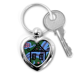 Smiling House Key Chains (heart)  by snowwhitegirl