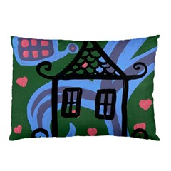 Smiling House Pillow Case by snowwhitegirl