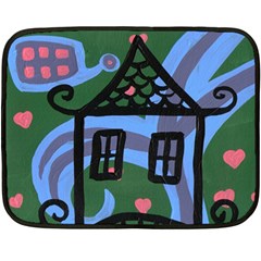 Smiling House Fleece Blanket (mini) by snowwhitegirl