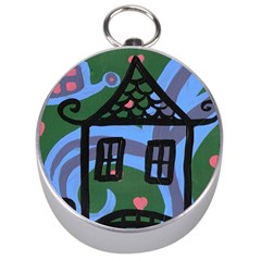 Smiling House Silver Compasses by snowwhitegirl