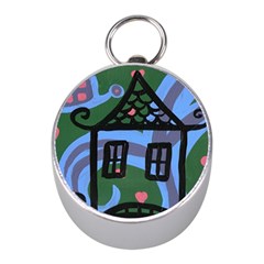 Smiling House Mini Silver Compasses by snowwhitegirl