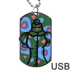 Babydoll Dress Dog Tag Usb Flash (two Sides) by snowwhitegirl