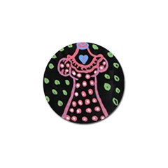 Dress And Falling Leaves Golf Ball Marker (4 Pack) by snowwhitegirl