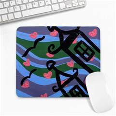 Two Houses Large Mousepads by snowwhitegirl