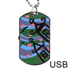 Two Houses Dog Tag Usb Flash (one Side) by snowwhitegirl