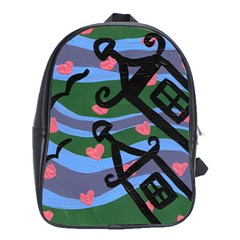 Two Houses School Bag (xl) by snowwhitegirl