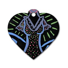 Saint Dress Dog Tag Heart (two Sides) by snowwhitegirl