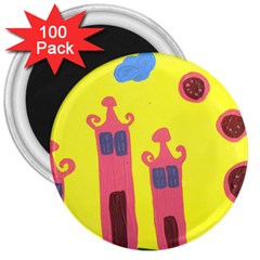 Three Houses Saying Ohhhh 3  Magnets (100 Pack) by snowwhitegirl