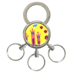 Three Houses Saying Ohhhh 3-ring Key Chains by snowwhitegirl