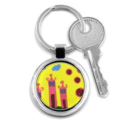 Three Houses Saying Ohhhh Key Chains (round)  by snowwhitegirl