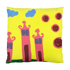 Three Houses Saying Ohhhh Standard Cushion Case (one Side) by snowwhitegirl