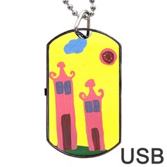 Three Houses Saying Ohhhh Dog Tag Usb Flash (two Sides) by snowwhitegirl