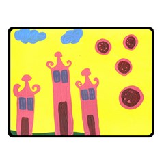 Three Houses Saying Ohhhh Double Sided Fleece Blanket (small)  by snowwhitegirl