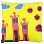 Three Houses Saying Ohhhh Large Flano Cushion Case (Two Sides) Front