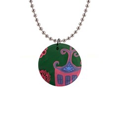 The Biggest Pink House Button Necklaces by snowwhitegirl