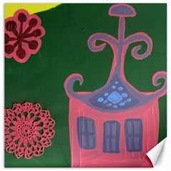 The Biggest Pink House Canvas 20  X 20   by snowwhitegirl