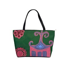 The Biggest Pink House Shoulder Handbags by snowwhitegirl