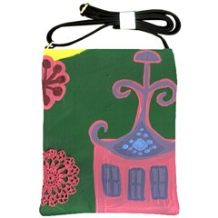 The Biggest Pink House Shoulder Sling Bags by snowwhitegirl