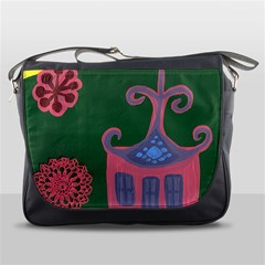 The Biggest Pink House Messenger Bags by snowwhitegirl