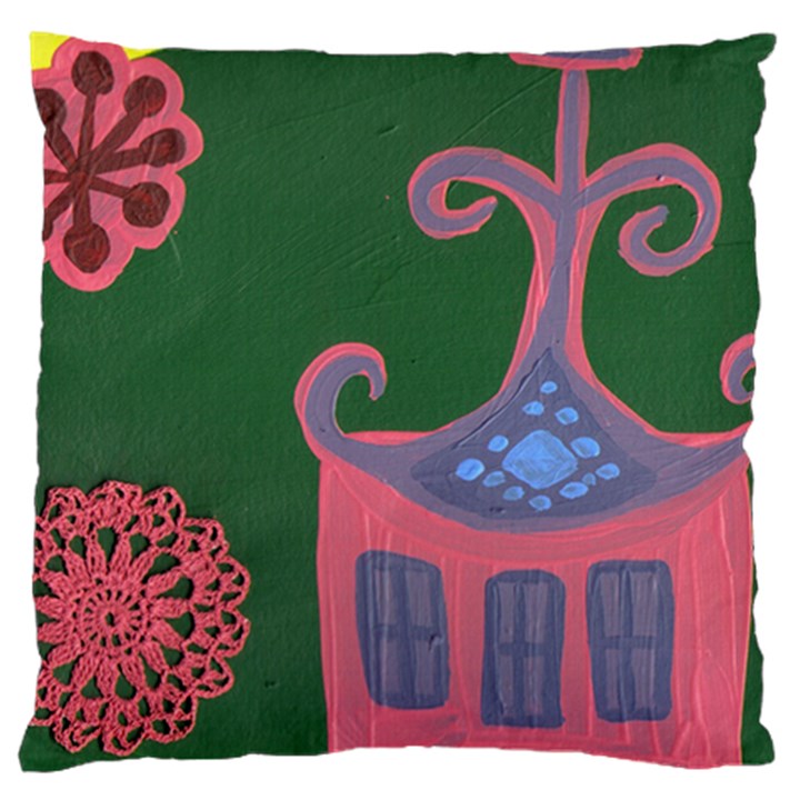 The Biggest Pink House Large Cushion Case (One Side)