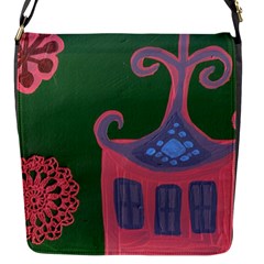 The Biggest Pink House Flap Messenger Bag (s) by snowwhitegirl