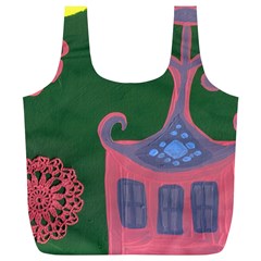 The Biggest Pink House Full Print Recycle Bags (l)  by snowwhitegirl