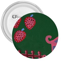 Floating Strawberries 3  Buttons