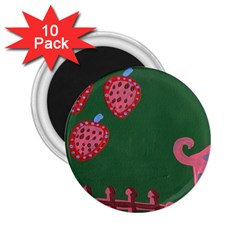 Floating Strawberries 2.25  Magnets (10 pack) 