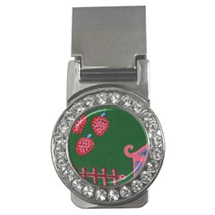 Floating Strawberries Money Clips (CZ) 