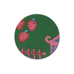 Floating Strawberries Magnet 3  (Round)