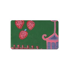 Floating Strawberries Magnet (Name Card)