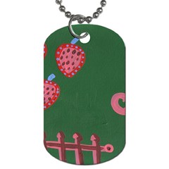 Floating Strawberries Dog Tag (Two Sides)