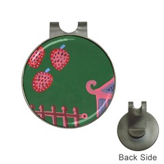 Floating Strawberries Hat Clips with Golf Markers