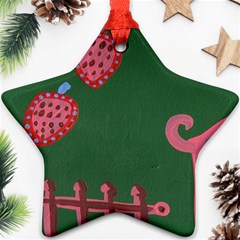 Floating Strawberries Star Ornament (Two Sides)