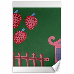 Floating Strawberries Canvas 20  x 30  