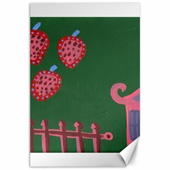 Floating Strawberries Canvas 24  x 36 