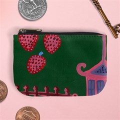 Floating Strawberries Mini Coin Purses