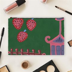 Floating Strawberries Cosmetic Bag (Large)