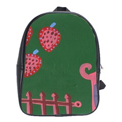 Floating Strawberries School Bag (Large)