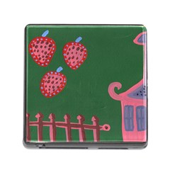 Floating Strawberries Memory Card Reader (Square 5 Slot)