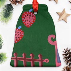 Floating Strawberries Bell Ornament (Two Sides)