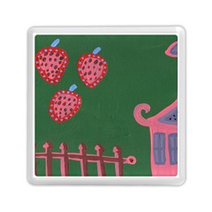 Floating Strawberries Memory Card Reader (Square)