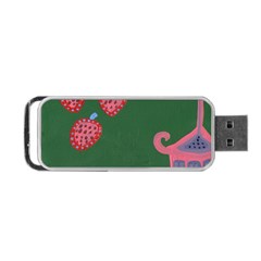 Floating Strawberries Portable USB Flash (One Side)