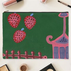 Floating Strawberries Cosmetic Bag (XXXL)