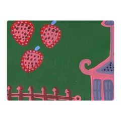 Floating Strawberries Double Sided Flano Blanket (Mini) 