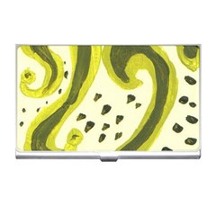 Yellow Swirls Business Card Holders by snowwhitegirl