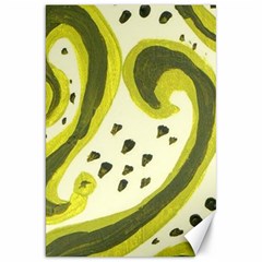 Yellow Swirls Canvas 20  X 30   by snowwhitegirl