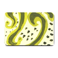 Yellow Swirls Small Doormat  by snowwhitegirl