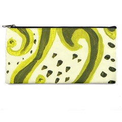 Yellow Swirls Pencil Cases